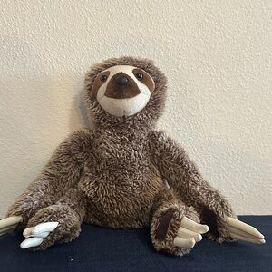 Destination Nation Sloth Plush Stuffed Animal Brown Beige White